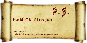 Hudák Zinajda névjegykártya